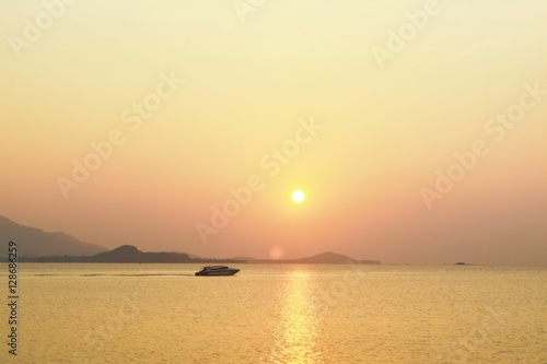 Golden Sky and sea in sunset background © Alex395