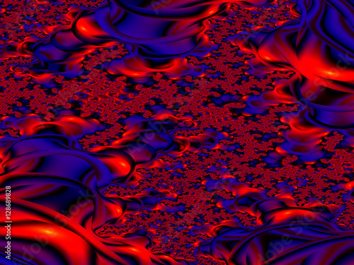 Fractal background from intertwining streams and spirals.
