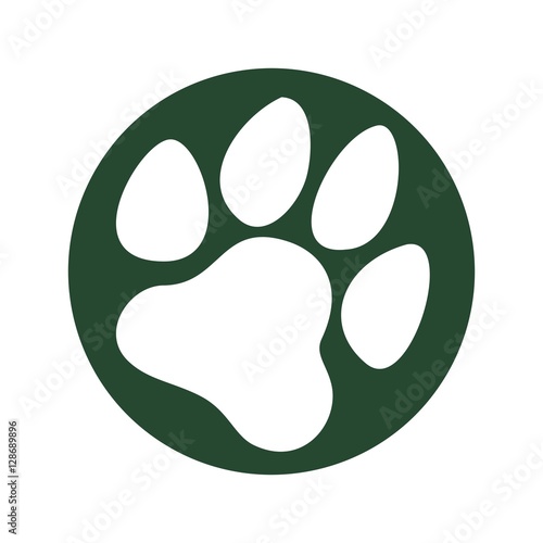 dog paw logo vector
