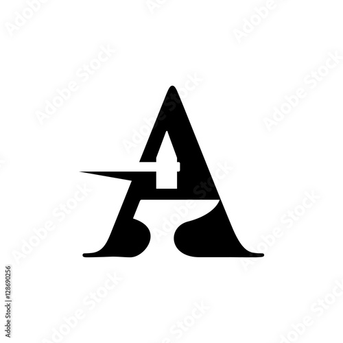 letter a logo vector