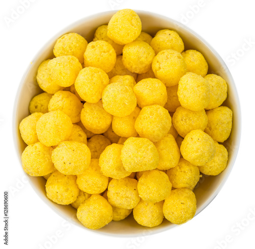 Fresh made Cheese Balls (over white)