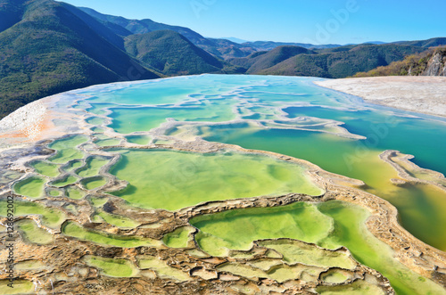 Photography Hierve el Agua in the Central Valleys of Oaxaca. Mexico