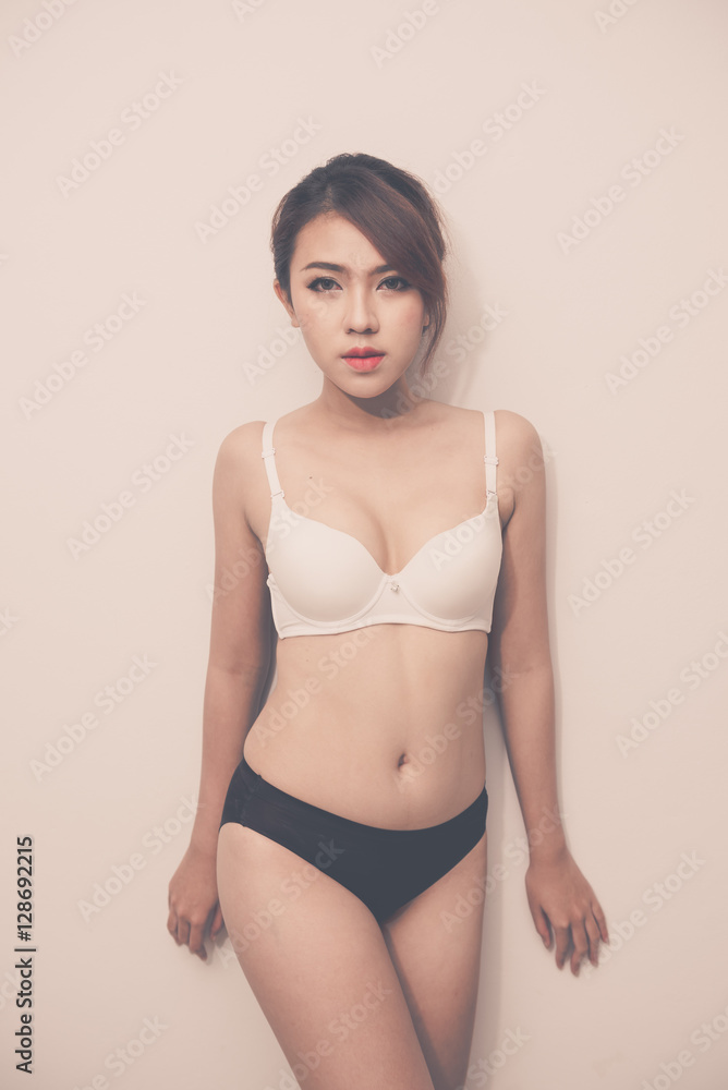Fototapeta premium Sexy Model Posing In Lingerie