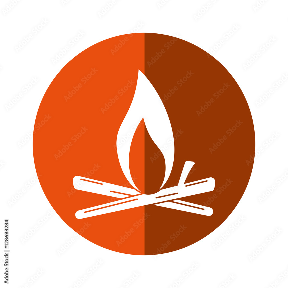 bonfire wood camping design orange circle shadow vector illstration eps 10 bonfire wood camping design orange circle shadow vector illstration eps 10