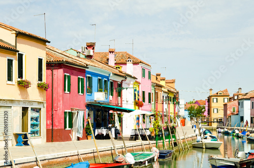 Colorful houses of Burano near Venice