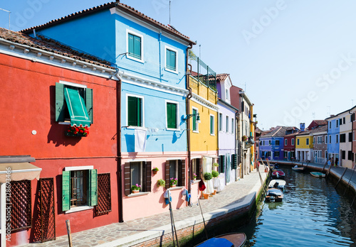 Colorful houses of Burano near Venice © Uladzik Kryhin