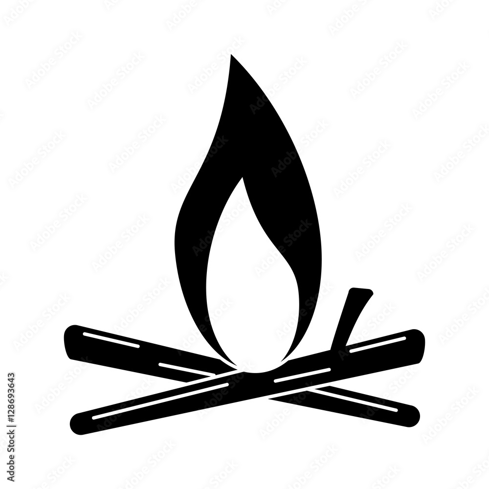 silhouette bonfire wood camping design vector illustration eps 10 silhouette bonfire wood camping design vector illustration eps 10