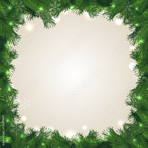 Weihnachten Tannenzweige Element Hintergrund Plakat Textfreiraum