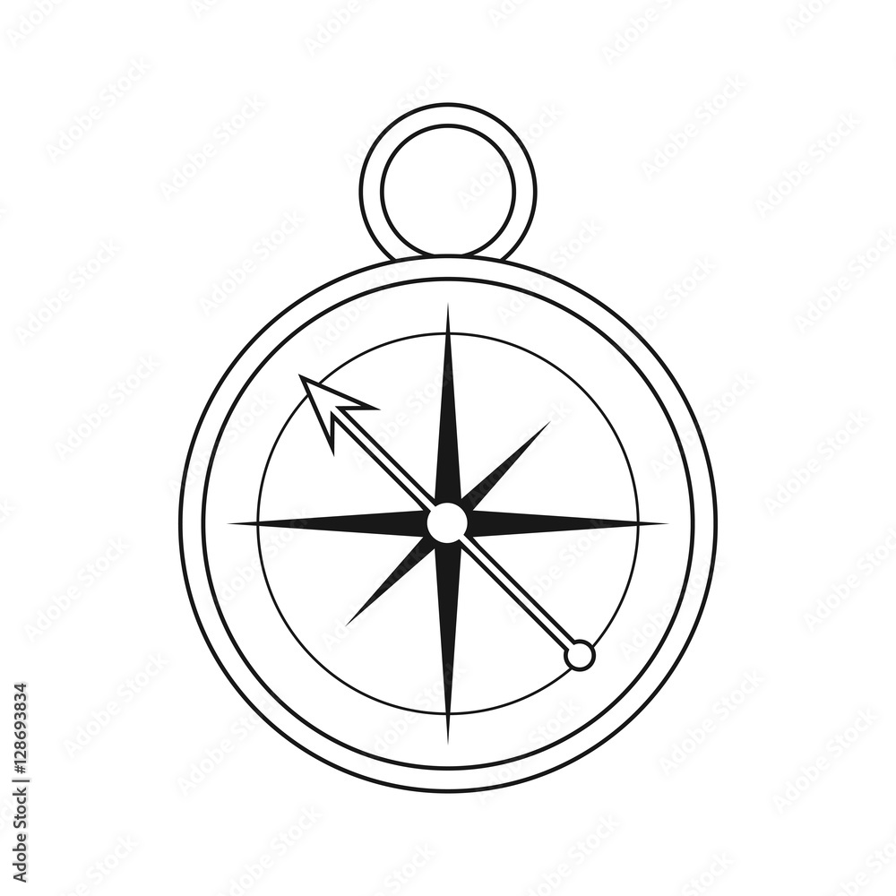 outline compass location element camping vector illustration eps 10 outline compass location element camping vector illustration eps 10