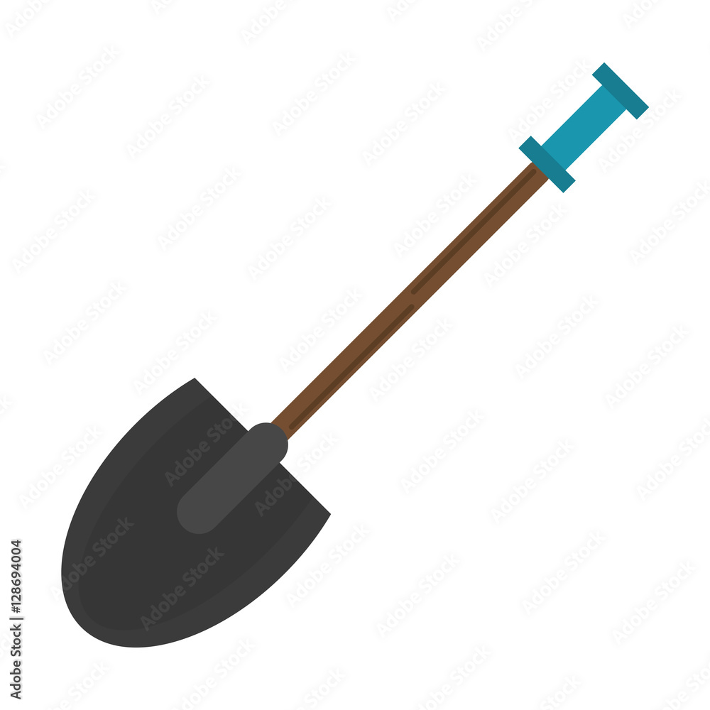 shovel tool element camping blue les vector illustration eps 10