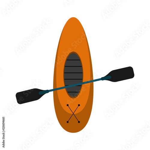 kayaking board oar recreation camping vector illustration eps 10