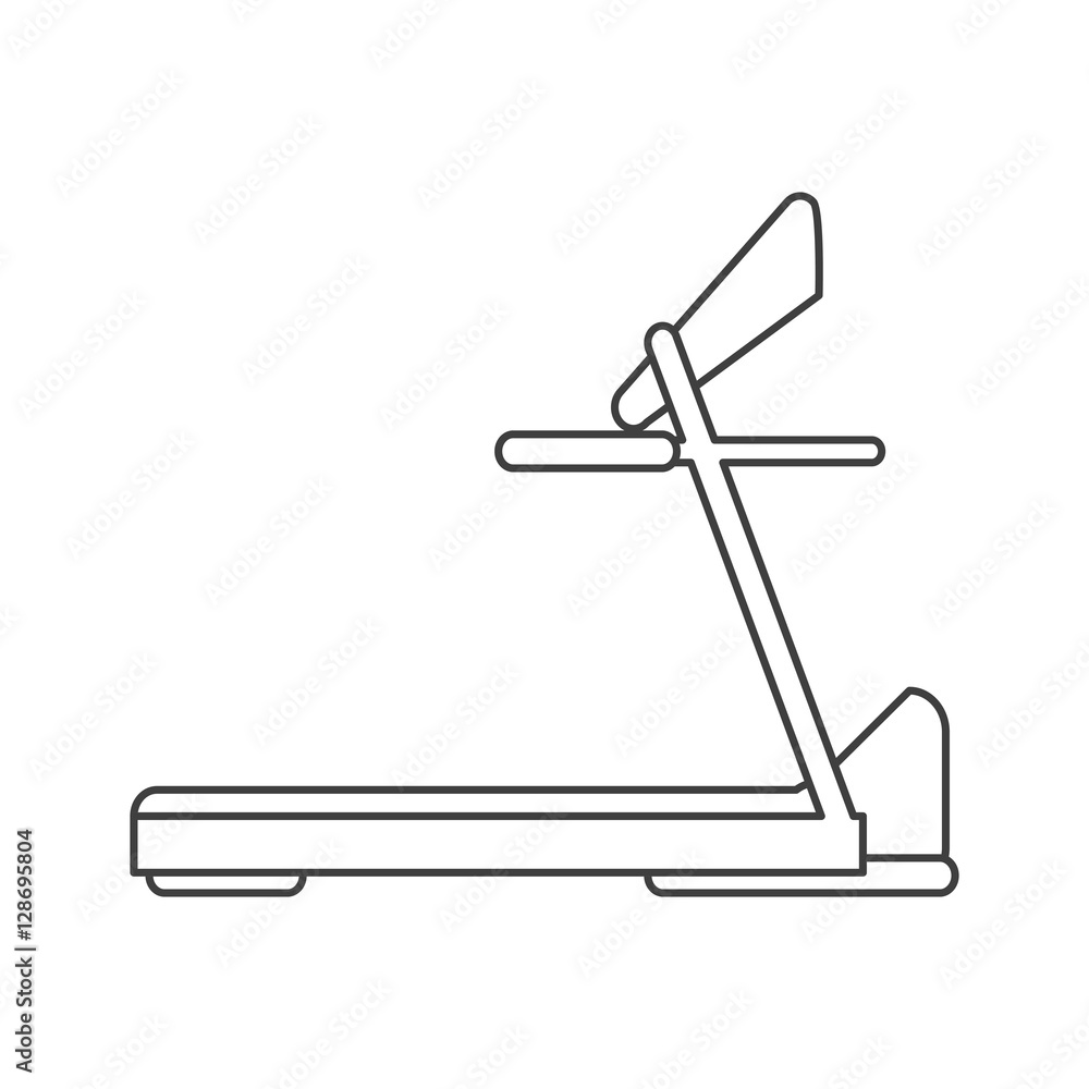 outline treadmill machine sport fitness vector illustration eps 10 outline treadmill machine sport fitness vector illustration eps 10