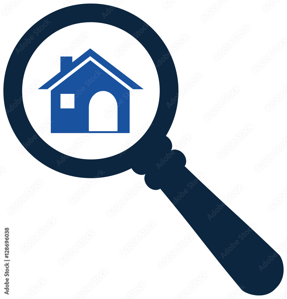 Zoom in or look for home vector icon. Search for home concept ic Zoom in or look for home vector icon. Search for home concept ic