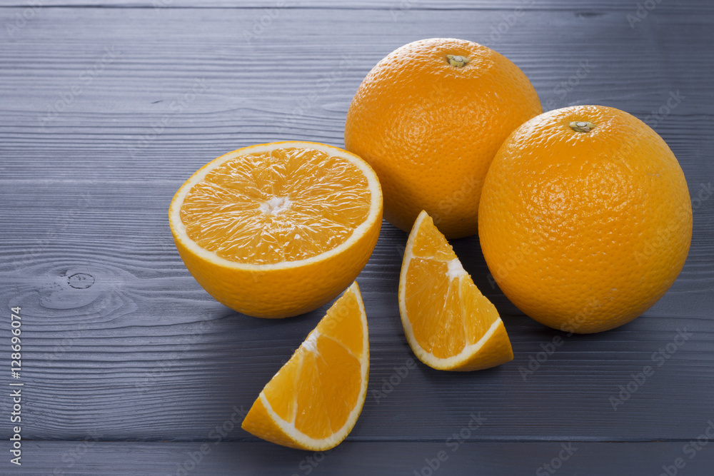 fresh orange fruit on wooden table fresh orange fruit on wooden table
