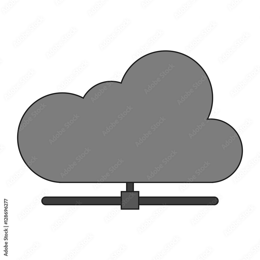 Cloud computing icon. Storage technology virtual and network theme. Isolated design. Vector illustration Cloud computing icon. Storage technology virtual and network theme. Isolated design. Vector illustration