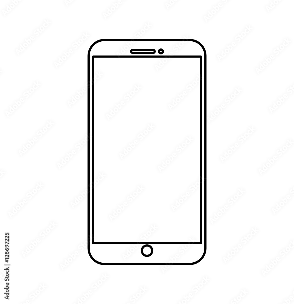 smartphone technology line icon vector illustration design smartphone technology line icon vector illustration design