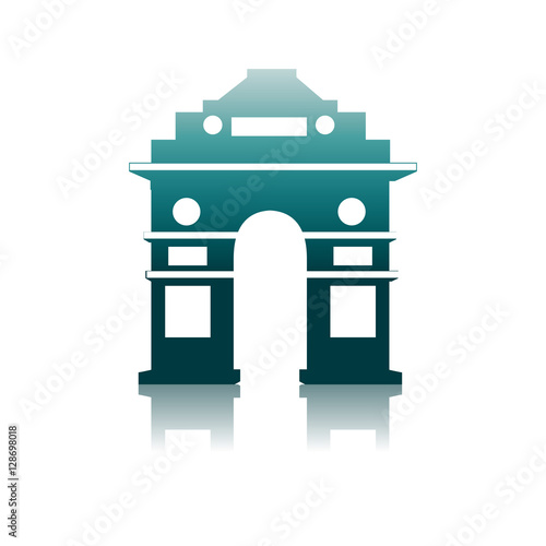India gate delhi icon vector illustration graphic design