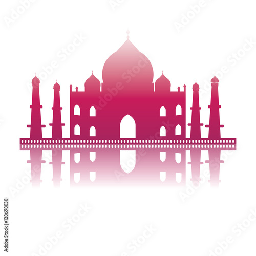 Taj mahal architecture icon vector illustration graphic design