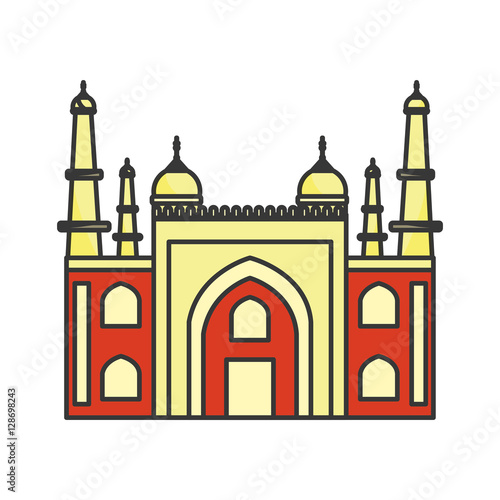 mysore palace india icon vector illustration graphic design