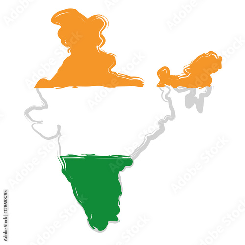 india map silhouette icon vector illustration graphic design