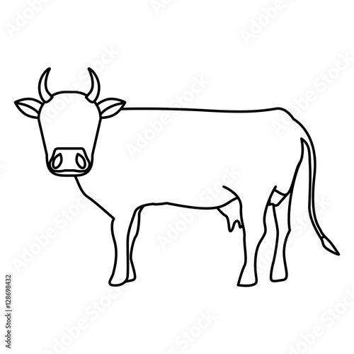 Indian brown cow icon vector illustration graphic design