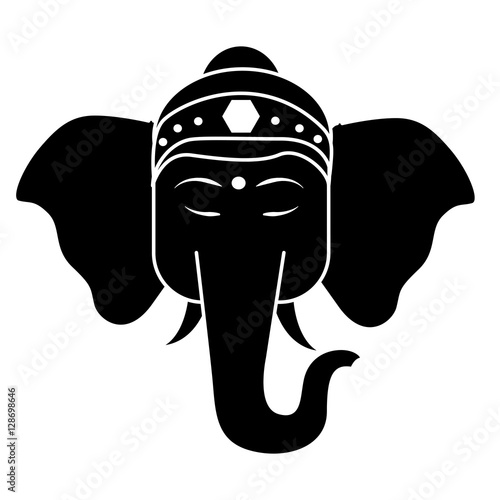 Sacred elephant india icon vector illustration graphic design