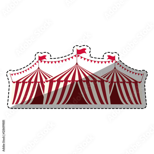 Circus tent festival icon vector illustration graphic design