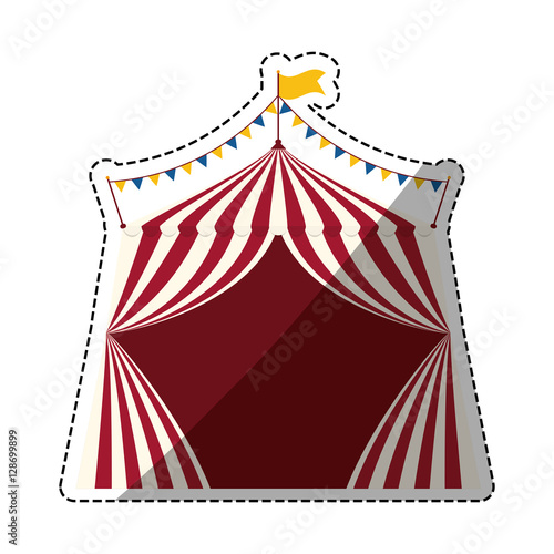 Circus tent festival icon vector illustration graphic design