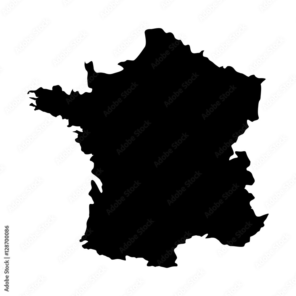 Fototapeta premium france map silhouette icon vector illustration graphic design