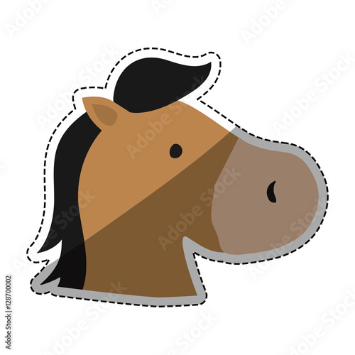 isolated horse cartoon icon vector illustration graphic design