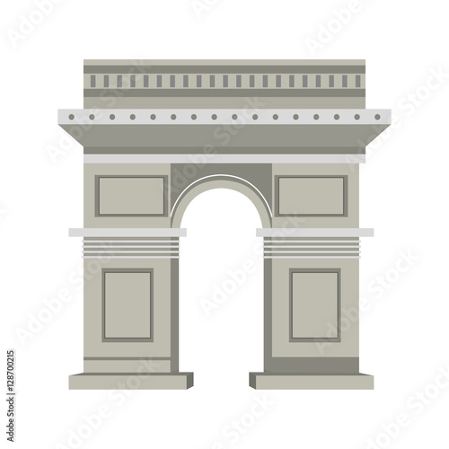 Arch of triumph icon vector illustration graphic design