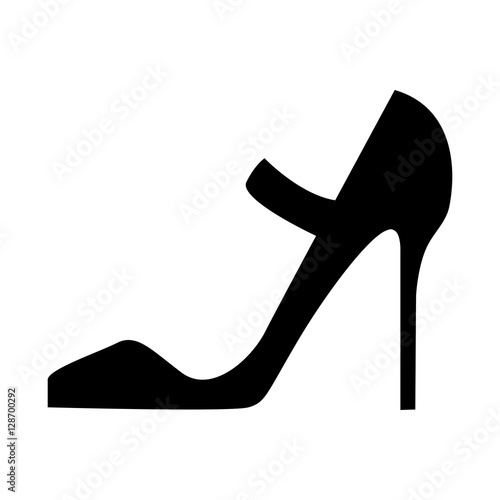 woman black heel icon vector illustration graphic design