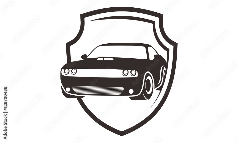 car protection insurance logo template