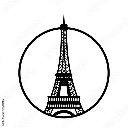 Paris eiffel tower icon vector illustration graphic design