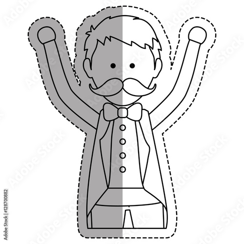 Tamer circus cartoon icon vector illustration graphic design