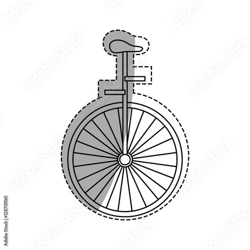 vintage unicycle circus icon vector illustration graphic design