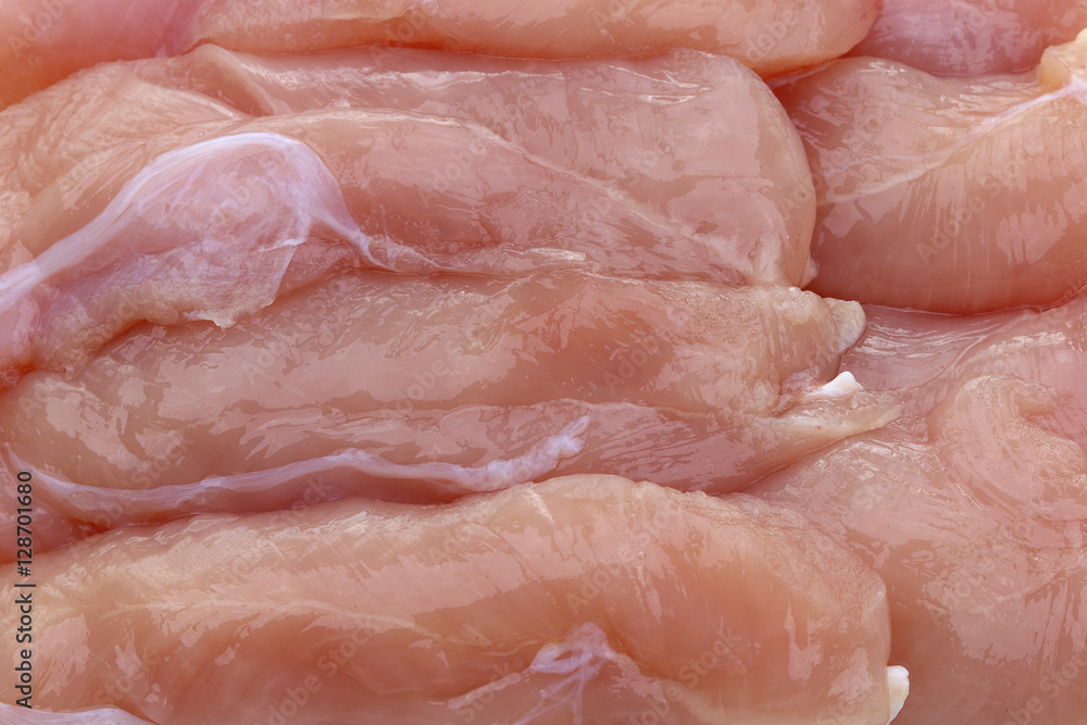 Raw chicken meat, isolated on white background Raw chicken meat, isolated on white background