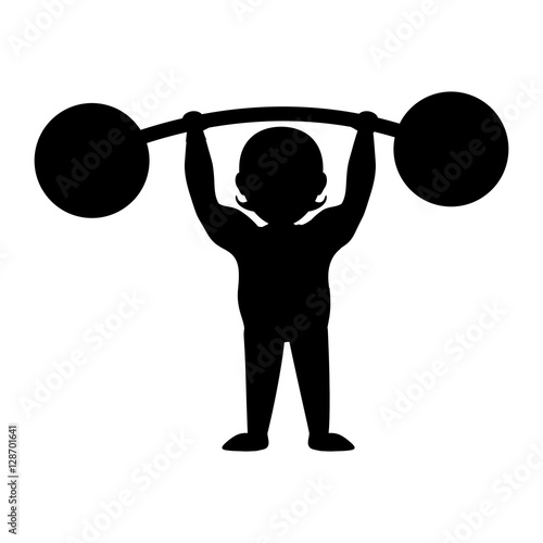 Strongman circus cartoon icon vector illustration graphic design