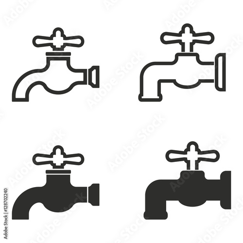 Faucet icon set.