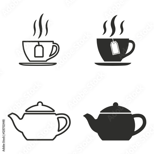 Tea icon set.