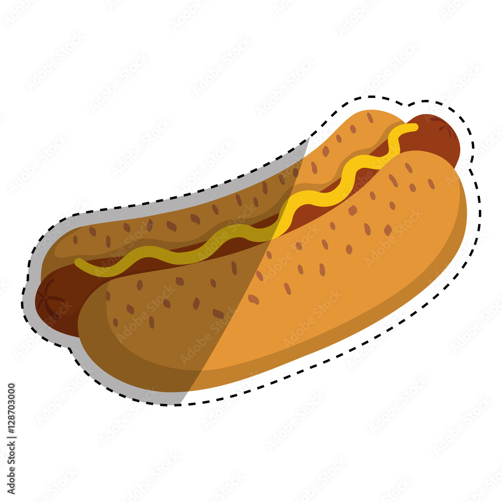 Hot dog fast food icon vector illustration graphic design Hot dog fast food icon vector illustration graphic design