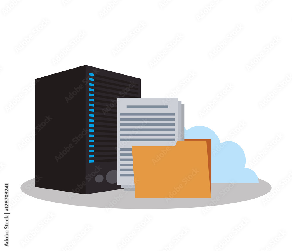 File and document icon. Security system warning protection and danger theme. Colorful design. Vector illustration File and document icon. Security system warning protection and danger theme. Colorful design. Vector illustration