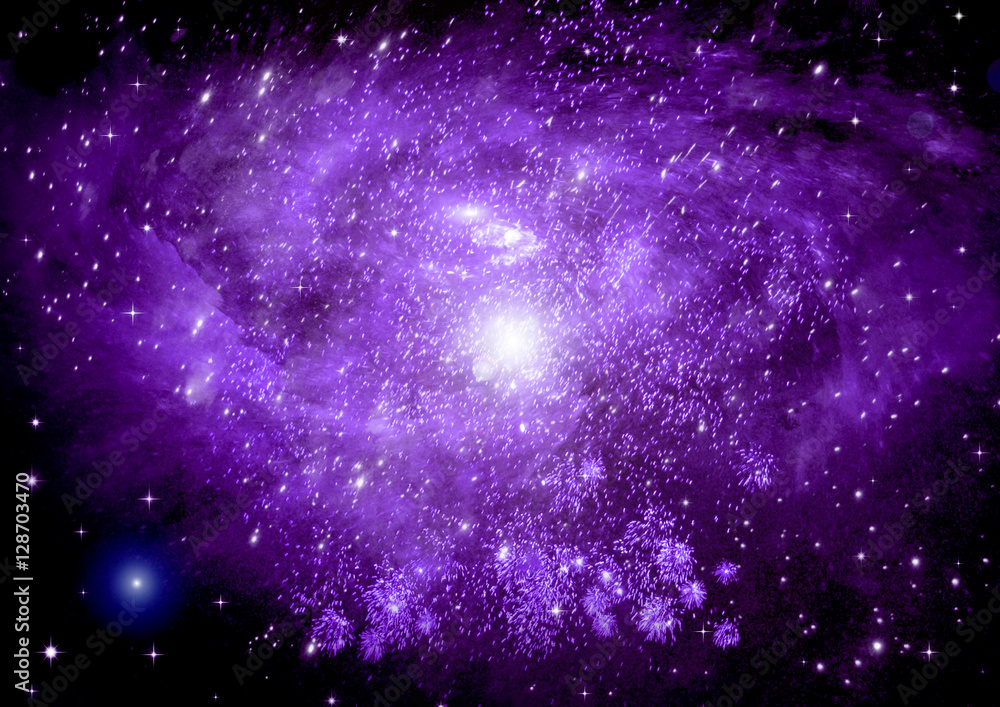 galaxy in a free space galaxy in a free space