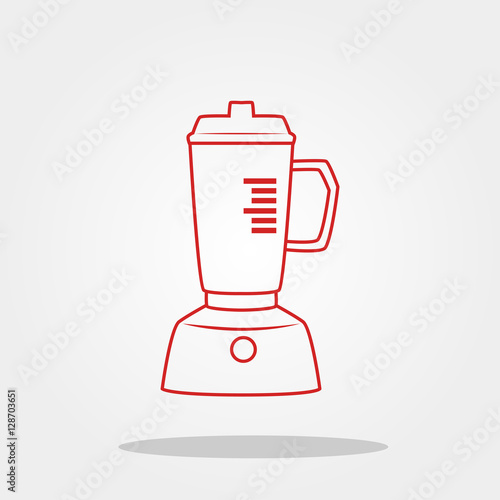 Blender cute icon in trendy flat style isolated on color background. Kitchenware symbol for your design, logo, UI. Vector illustration, EPS10.