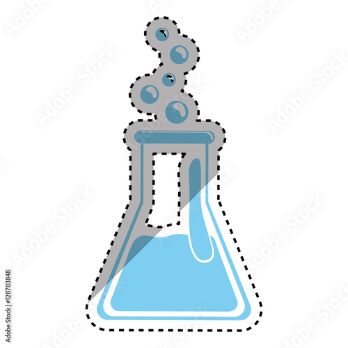 Chemistry flask glass icon vector illustration graphic design
