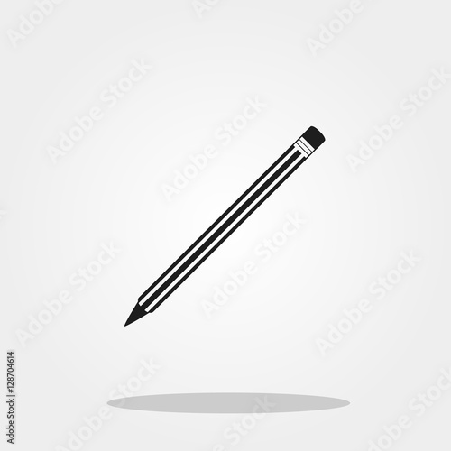 Pencil cute icon in trendy flat style isolated on grey background. School symbol for your design, logo, UI. Vector illustration, EPS10.