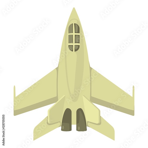 Military jet icon. Cartoon illustration of military jet vector icon for web