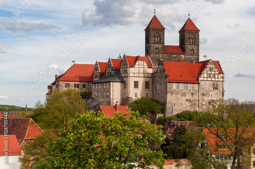 Blick auf die historische Welterbestadt Quedlinburg Harz
