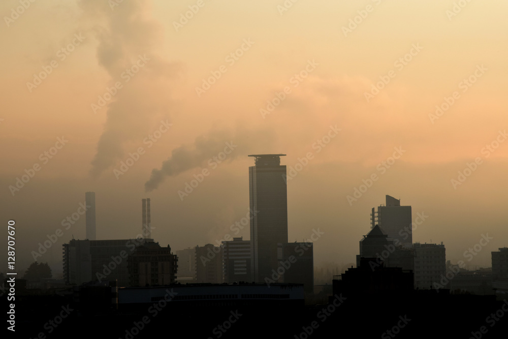 Urban pollution of an industrial city Urban pollution of an industrial city