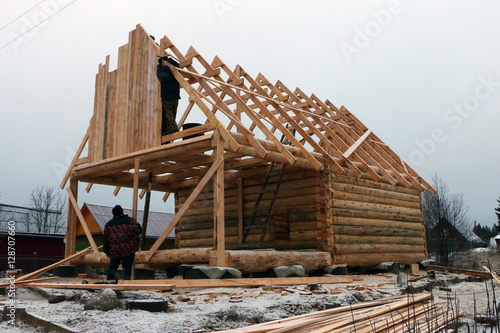 log cabin, log home construction, dovetail; lug, frame